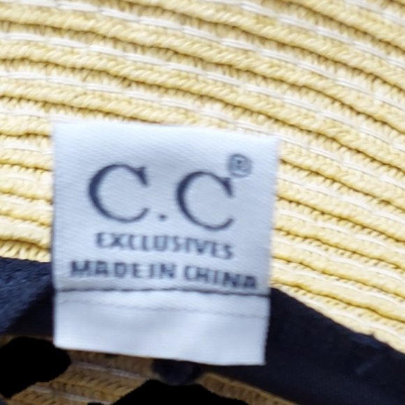 C. C Exclusives Bride Straw Floppy Sun Hat - Picture 6 of 6